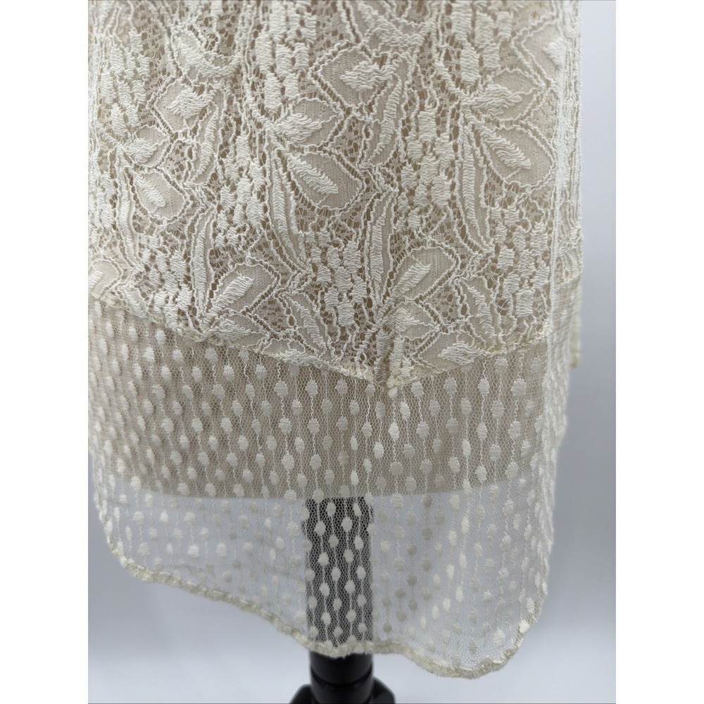 American Eagle Outfitters Women's S Ivory Lace Sleeveless Babydoll Sweetheart - Picture 3 of 8